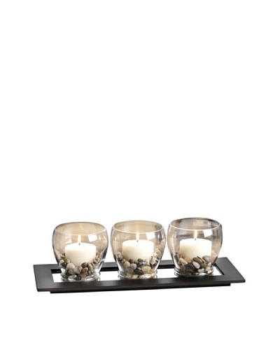 Pomeroy Batik Lighting Décor Tray with Candle Holders