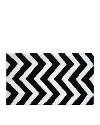 Pop Accents Chevron Rug [Black/White]