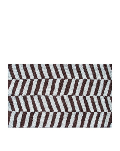 Pop Accents Ladder Rug [Brown/White]