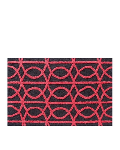 Pop Accents Symmetric Rug [Red/Black]