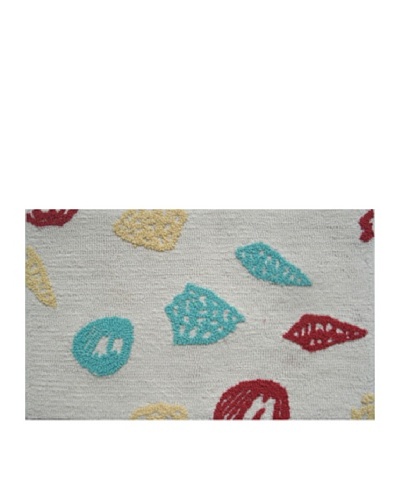 Pop Accents Shells Rug [Blue/White/Coral]