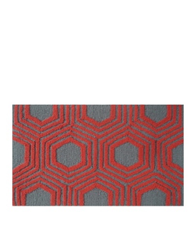 Pop Accents Octagon Rug [Red/Grey]