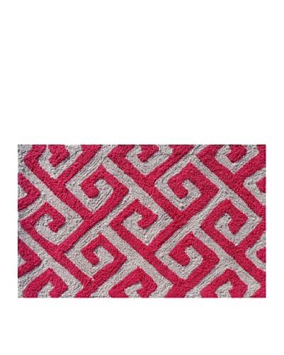 Pop Accents Greek Rug [Grey/Pink]