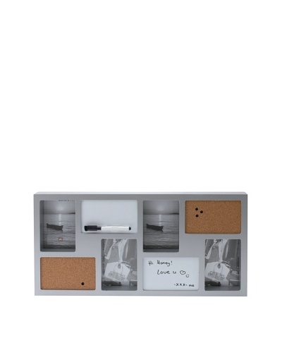 Present Time Photo Frame & Memo Board, Silver