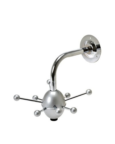 Present Time Saturn Ball Hat Rack, Silver