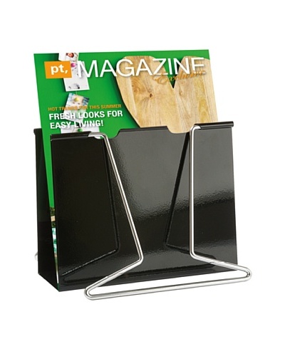 Present Time Giant Clip Magazine Rack, Black