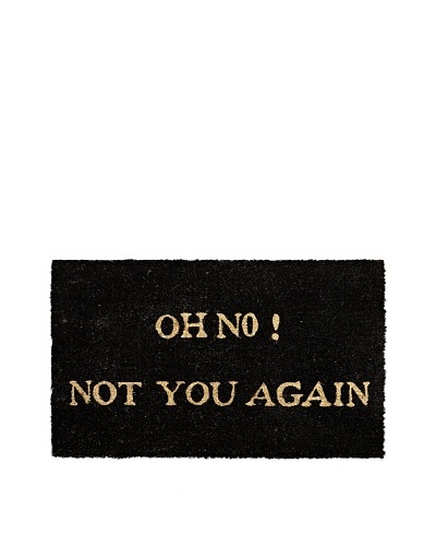 Present Time Oh No! Door Mat, Black