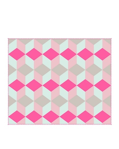 Present Time Block Fleece Throw Blanket