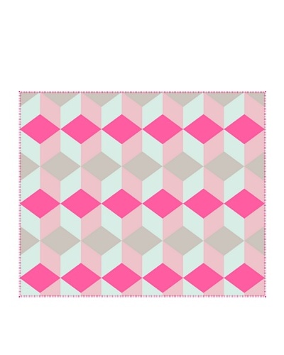 Present Time Block Fleece Throw Blanket