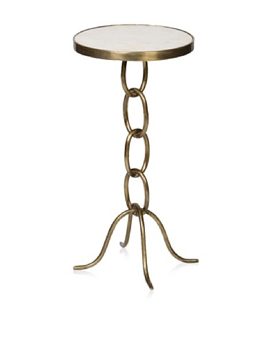 Prima Design Source Stacked Link Accent Table, Brass