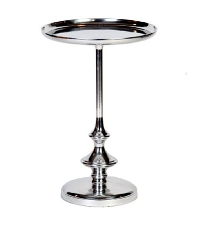 Prima Design Source Slender Cast Aluminum Recessed-Top Table, Nickel