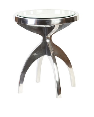 Prima Design Source Metal Table with Glass Top