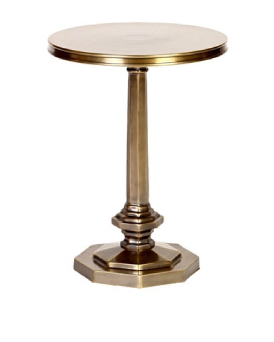 Prima Design Source Cast Aluminum Octagonal-Base Table, Brass