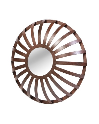 Prima Design Source Metal Strap Floating Mirror, Bronze