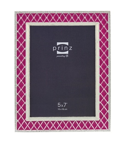 Prinz Deville 5 x 7 Enameled Metal Photo Frame, Pink