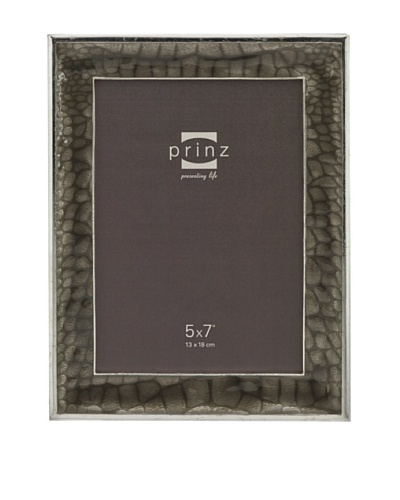 Prinz Capri 5 x 7 Enameled Metal Photo Frame, Gray