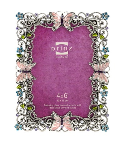 Lulu Metal Jeweled Frame, 4″ x 6