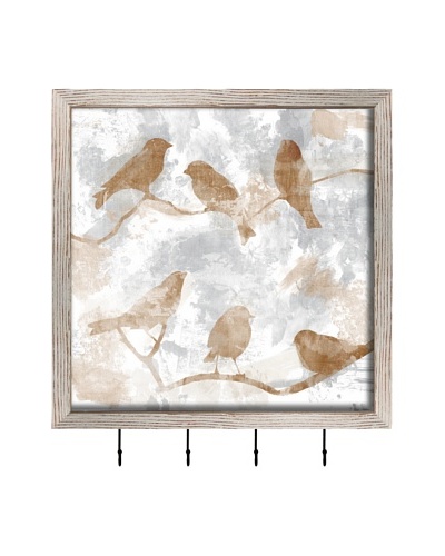 PTM Images Birds and Branches Key/Jewelry Organizer, White