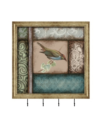 PTM Images Square Birds Key/Jewelry Organizer, Gold