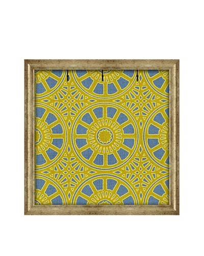PTM Images Canvas Key/Jewelry Organizer with Foam-Core Backing, Gold/Blue