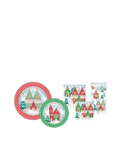 Punch Studio Holiday Plate & Napkin Set, Winterland