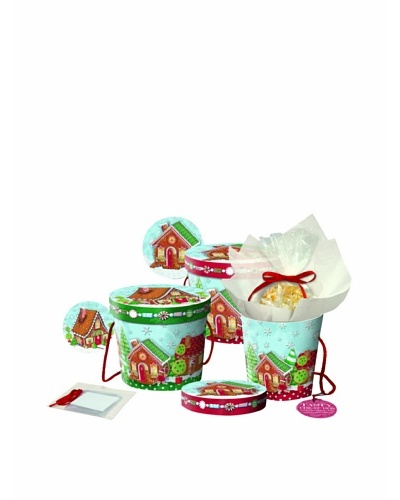 Punch Studio Set of 3 Nesting Treat Boxes [Gingerbread]