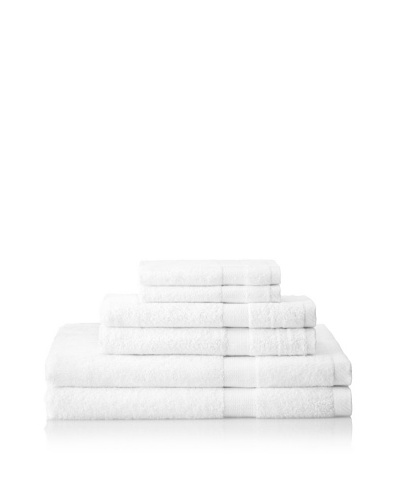 Pure Fiber 6-Piece Viscose from Bamboo Bath Towel Set, Pure White