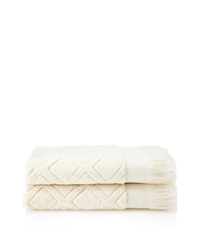 Pure Fiber Set of 2 Diamond Hand Towels
