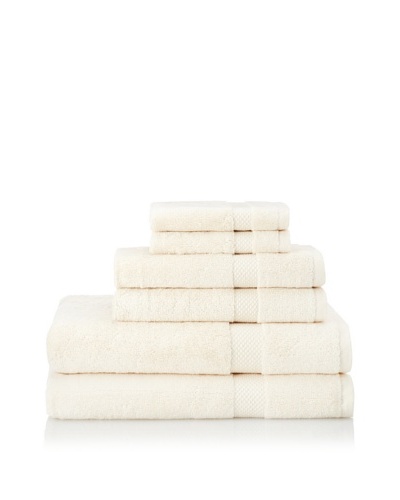 Pure Fiber 6-Piece Organic Cotton Bath Towel Set [Ecru]