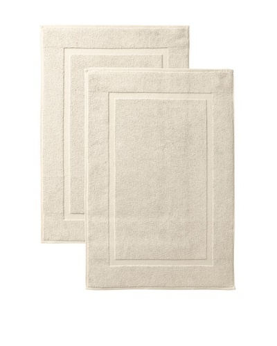 Pure Fiber Zero Twist Set of 2 Bath Mats, Ivory