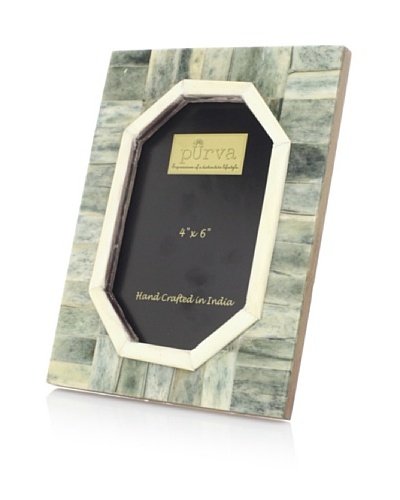 Purva Jade Hexagonal Cut Bone Photo Frame