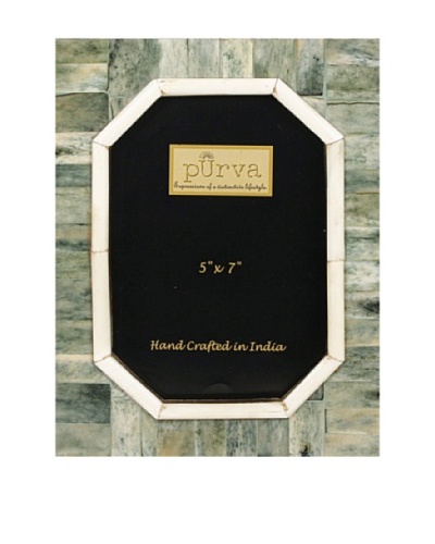 Purva Jade Hexagonal Cut Bone Photo Frame