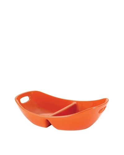 Rachael Ray Stoneware Divided Serving Dish, 14 [Orange]