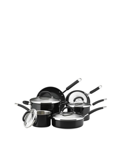 Rachael Ray Colored Stainless Steel Cookware 10-Piece Cookware Set