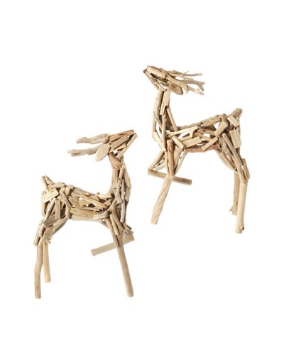 RAZ 21 Wooden Deer assortment of 2 deer