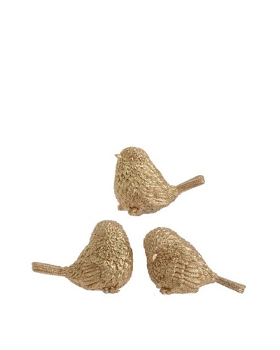 RAZ Set of 3 Assorted Glittered Birds