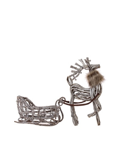 RAZ Reindeer with Sleigh Figurine