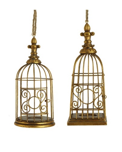 RAZ Set of 2 Birdcage Ornaments