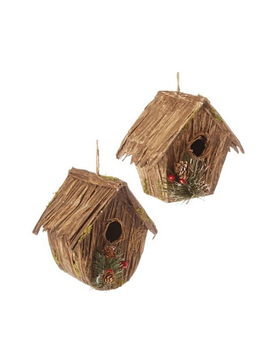 RAZ 6 Birdhouse Ornament assortment of 2 house