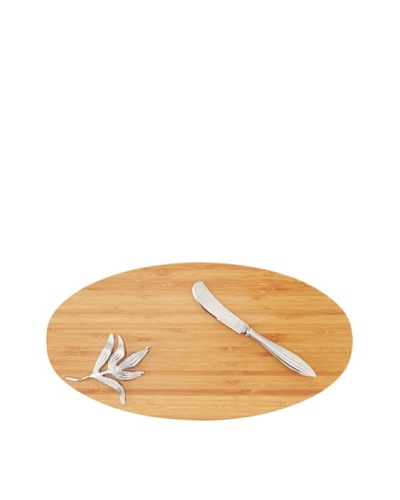 Reed & Barton Bamboo Garden Cheese Board Set