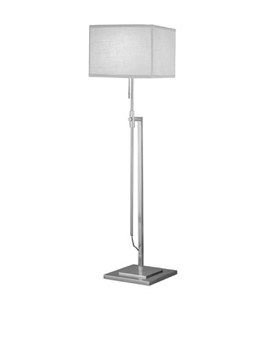 Remington Lamp Adjustable Floor Lamp, Satin Nickel