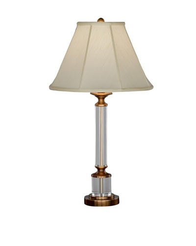 Remington Lamp Column Table Lamp, Antique Brass