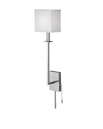 Remington Lamp Modern Wall Sconce, Satin Nickel