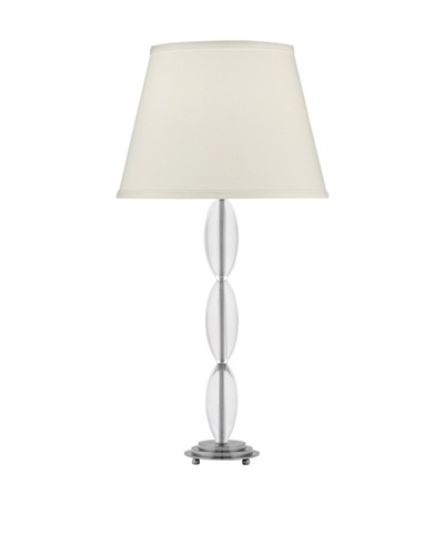 Remington Lamp Slender Curved Crystal Table Lamp [Satin Nickel]