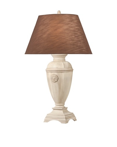 Remington Lamp Medallion Urn Table Lamp, Antique Ivory