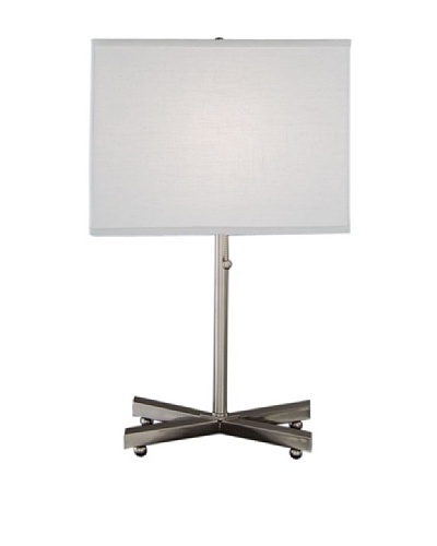 Remington Lamp “X” Base Table Lamp, Satin Nickel