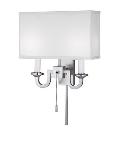 Remington Lamp Two Light Wall Sconce, Satin Nickel