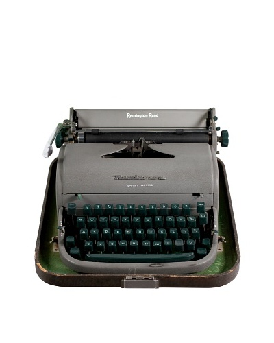 Remington Vintage Typewriter, Grey/Green