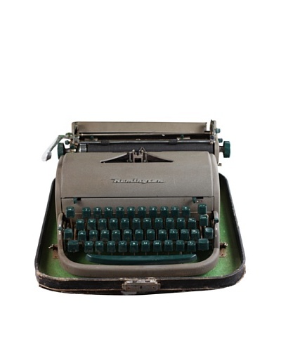 Remington Vintage Typewriter, Grey/Green