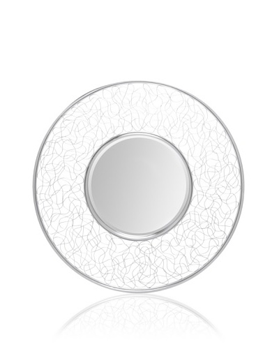 Ren-Wil Curvy Mesh-Frame Mirror, Silver